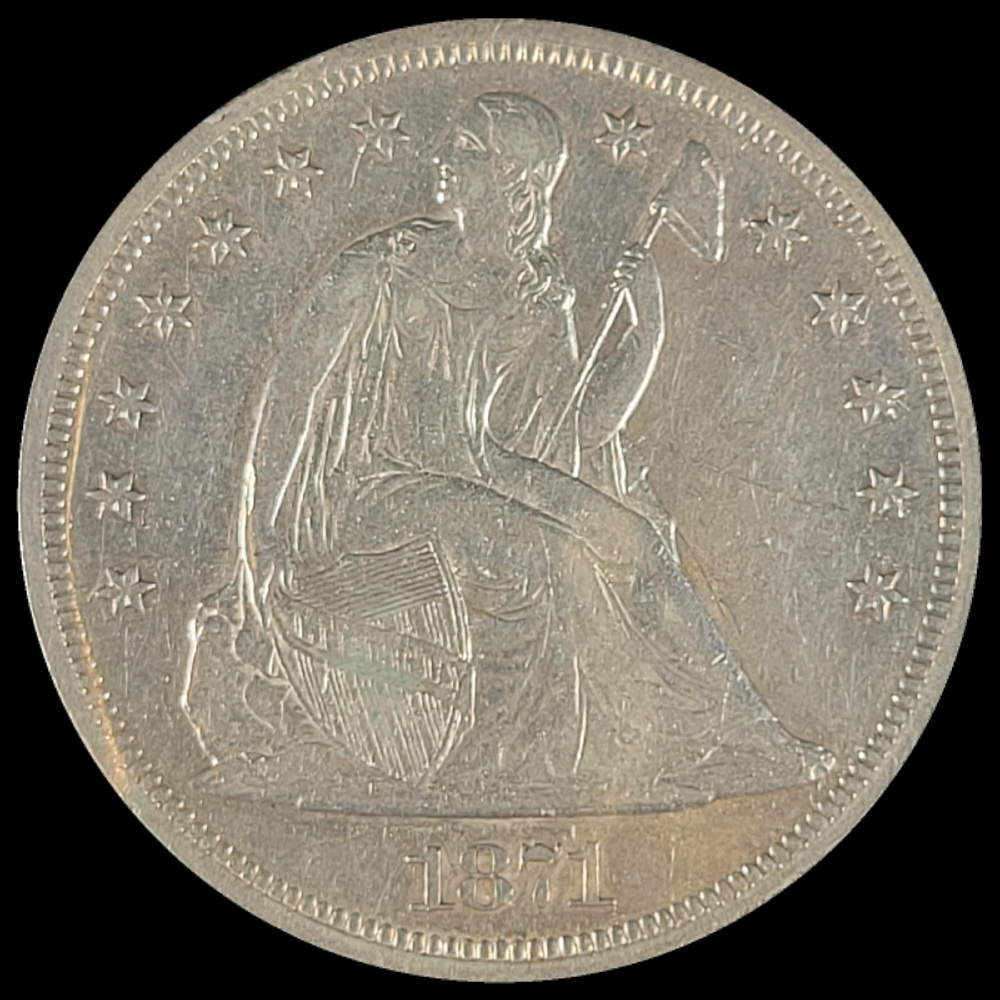 1871-$1-Liberty-Seated-Dollar-Type-4-With-Motto